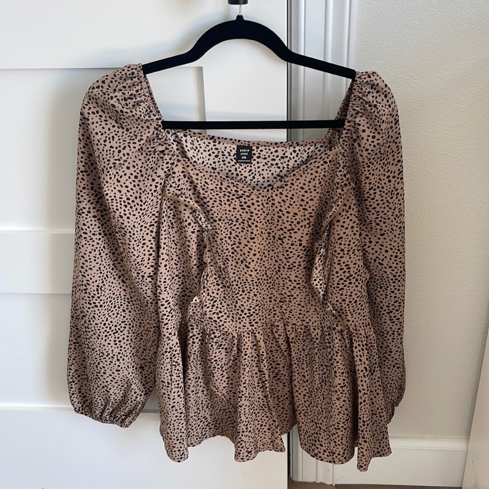 Shein curve ruffled blouse. Brand new. Never worn